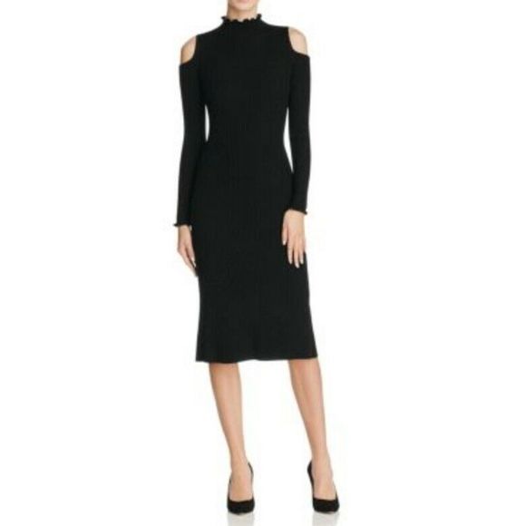 Rebecca Taylor sz XS Black Wool Ribbed NWT $450
